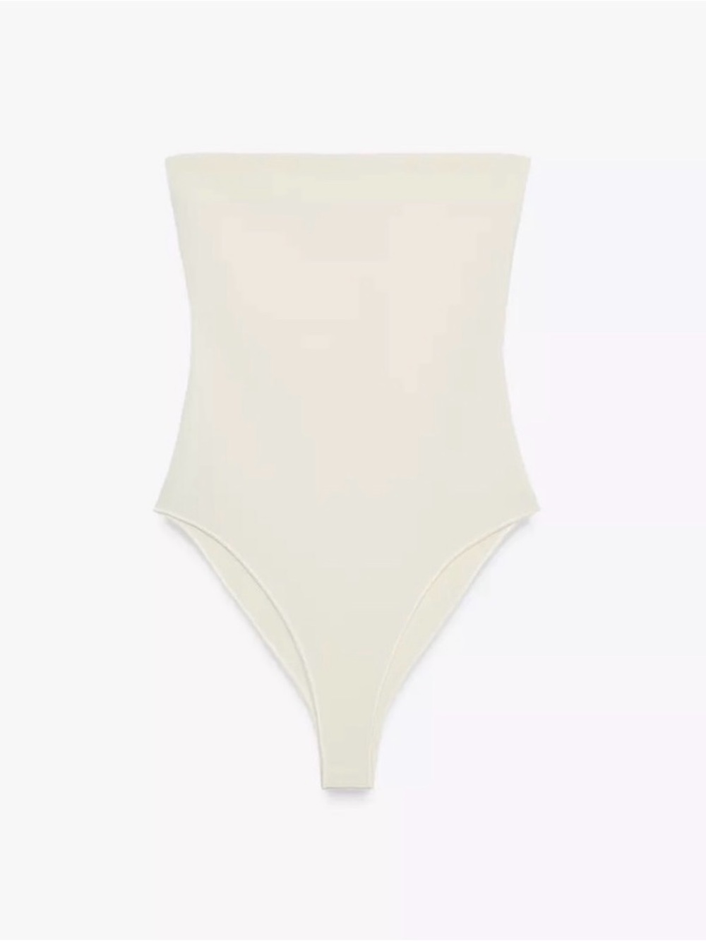 STRETCH BANDEAU BODYSUIT
OYSTER-WHITE